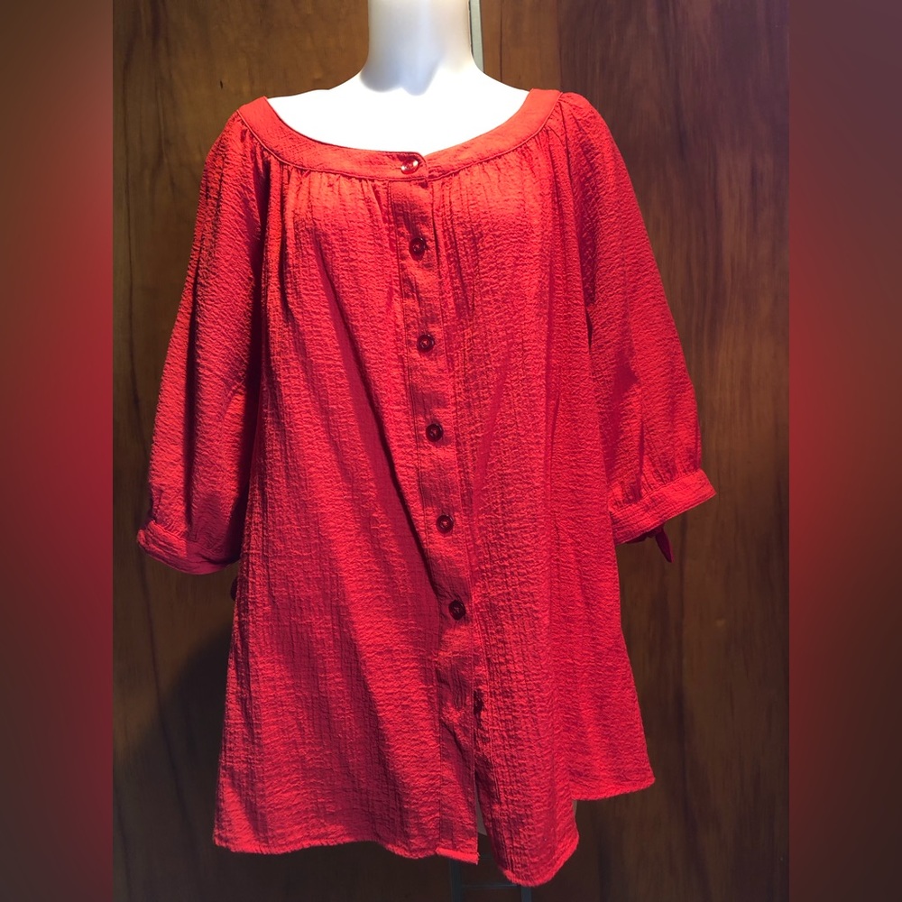 White Stag Mid-length Sleeve Button Down Blouse PF